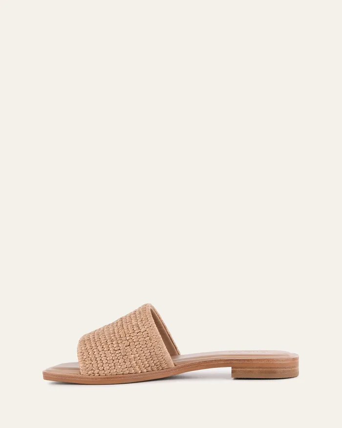 FLAT SANDALS Women Picasso flat slide tan raffia jomercer FLAT SANDALS Women Picasso flat slide tan raffia jomercer