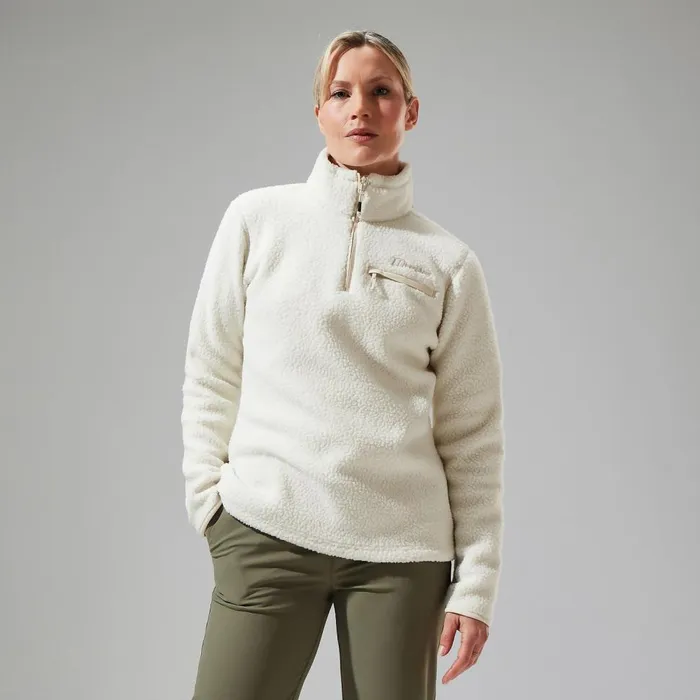 Fleece Women Berghaus Darria Half Zip Fleece 8211 Natural