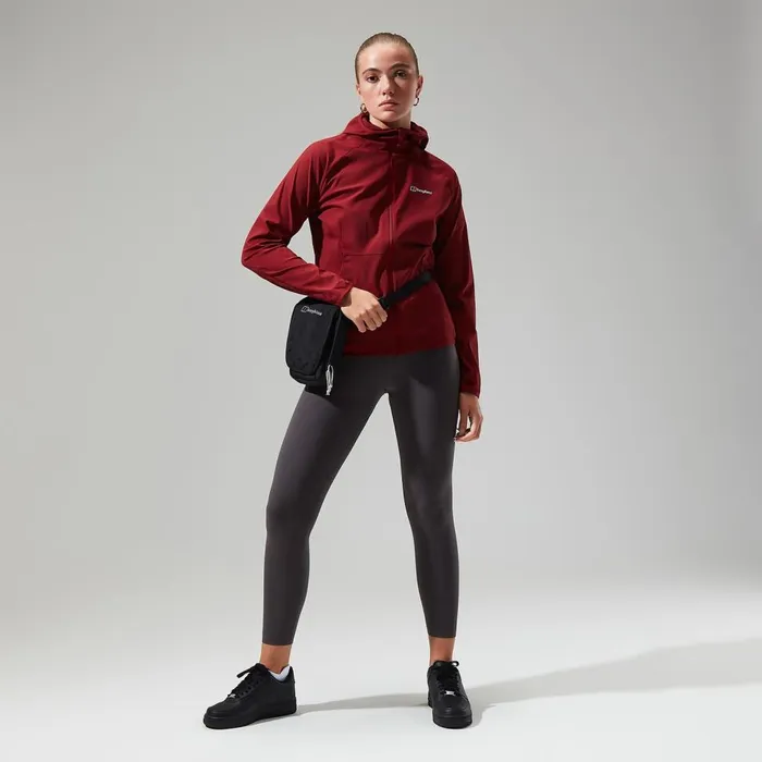 Fleece Women Berghaus Urban Arrina Full Zip Hooded Jacket 8211 Dark Red