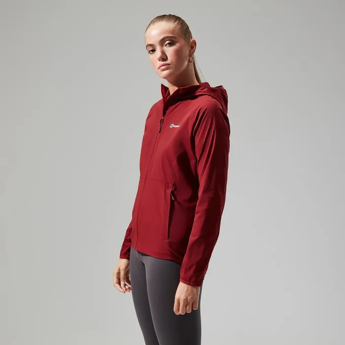 Fleece Women Berghaus Urban Arrina Full Zip Hooded Jacket 8211 Dark Red