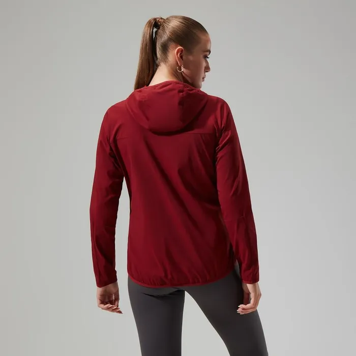 Fleece Women Berghaus Urban Arrina Full Zip Hooded Jacket 8211 Dark Red