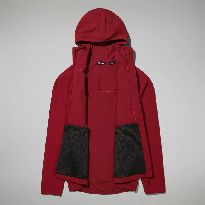 Fleece Women Berghaus Urban Arrina Full Zip Hooded Jacket 8211 Dark Red