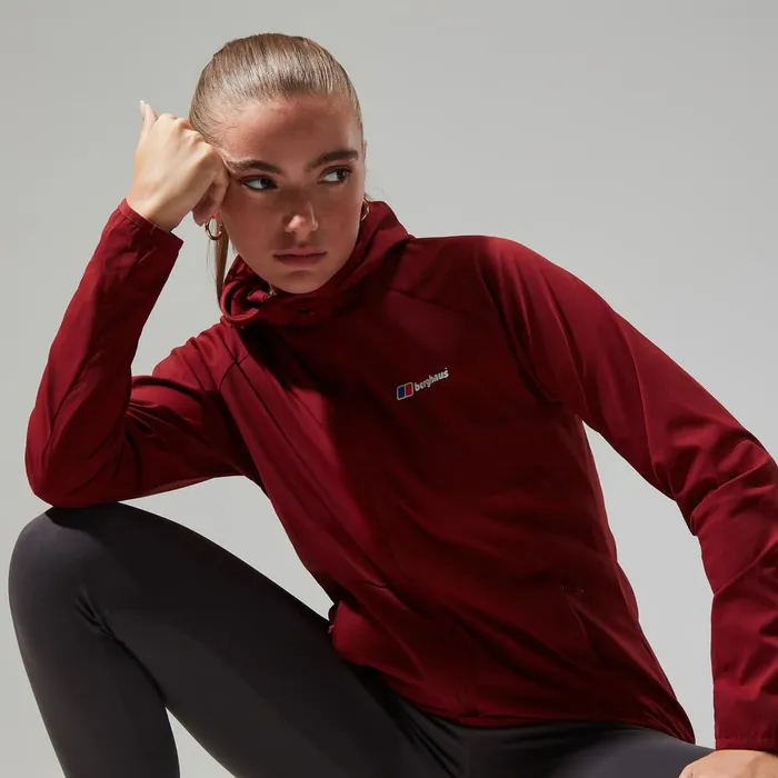 Fleece Women Berghaus Urban Arrina Full Zip Hooded Jacket 8211 Dark Red