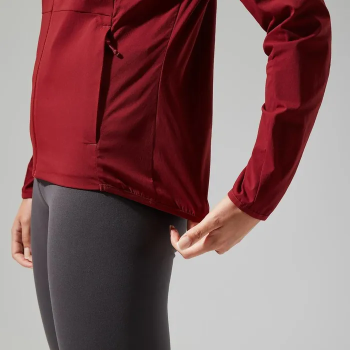 Fleece Women Berghaus Urban Arrina Full Zip Hooded Jacket 8211 Dark Red