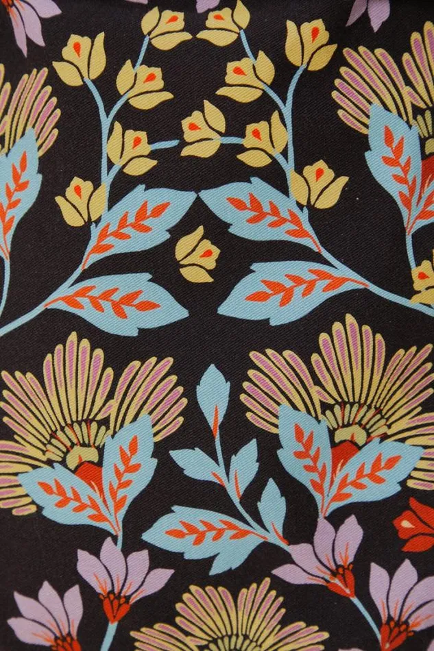 Flowery Black Mini Skirt Women FARM Rio Skirts