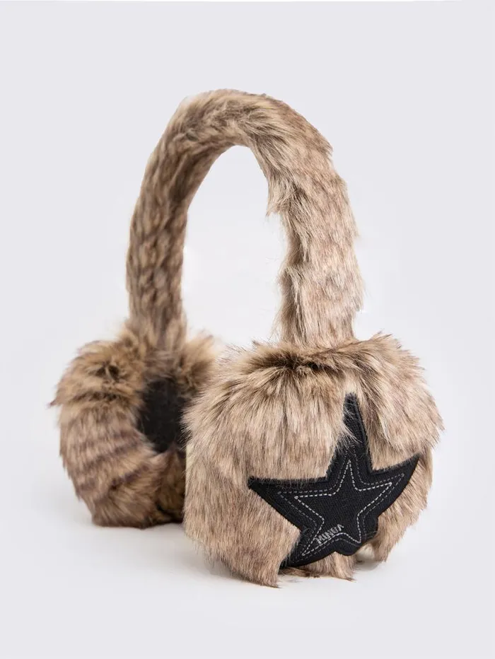 Fuzzy Star Earmuffs Women Minga London Hats and Hair Pieces Fuzzy Star Earmuffs Women Minga London Hats and Hair Pieces