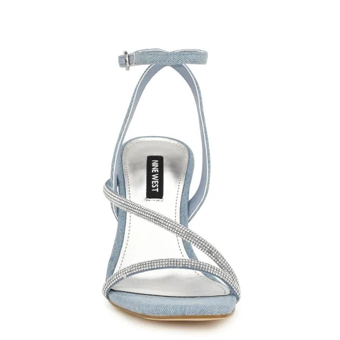 Gaden Ankle Strap Sandals Denim Women Nine West Sandals Gaden Ankle Strap Sandals Denim Women Nine West Sandals