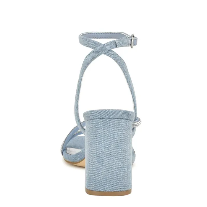 Gaden Ankle Strap Sandals Denim Women Nine West Sandals Gaden Ankle Strap Sandals Denim Women Nine West Sandals