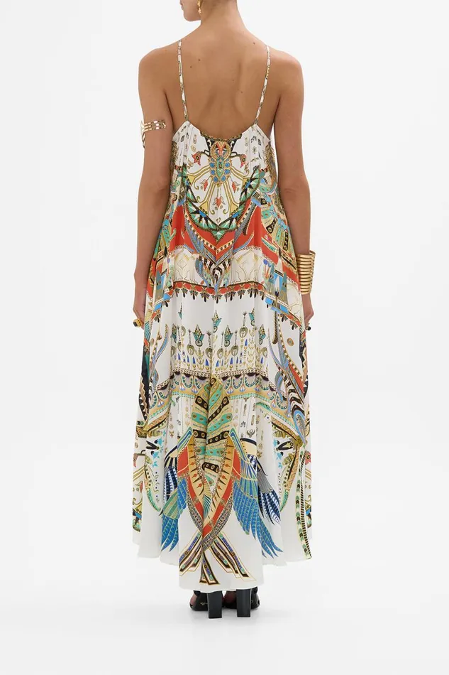 GATHER NECK HARDWARE MAXI DRESS VALLEY OF THE QUEENS Valley Of The Queens Womens Camilla Dresses GATHER NECK HARDWARE MAXI DRESS VALLEY OF THE QUEENS Valley Of The Queens Womens Camilla Dresses