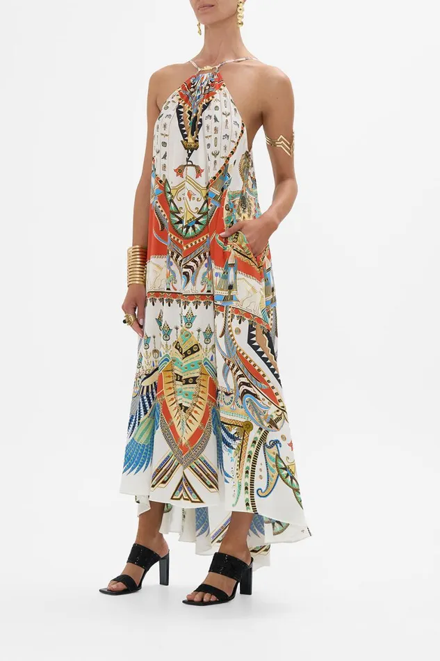 GATHER NECK HARDWARE MAXI DRESS VALLEY OF THE QUEENS Valley Of The Queens Womens Camilla Dresses