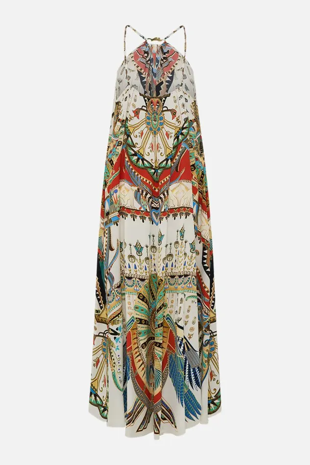 GATHER NECK HARDWARE MAXI DRESS VALLEY OF THE QUEENS Valley Of The Queens Womens Camilla Dresses