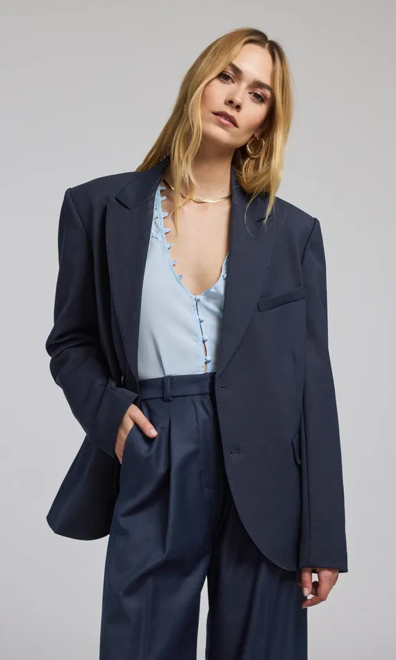 Generation Love Clothing Blazers and Jackets Martine Suiting Blazer Navy 8211 Women