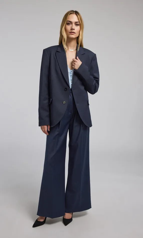 Generation Love Clothing Blazers and Jackets Martine Suiting Blazer Navy 8211 Women