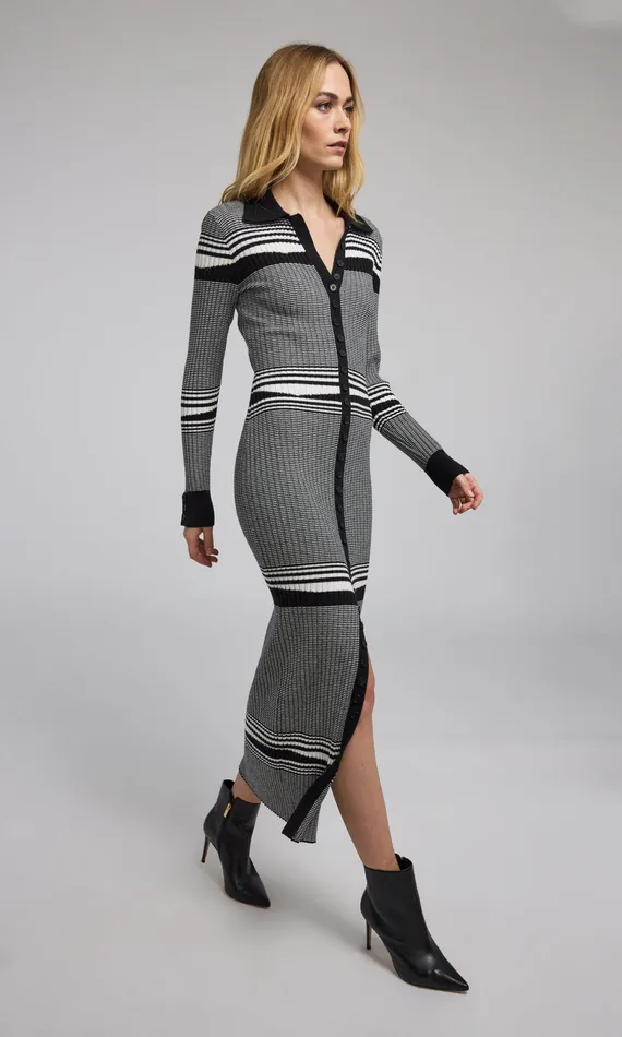 Generation Love Clothing Dresses Brixton Rib Dress Whiteblack 8211 Women