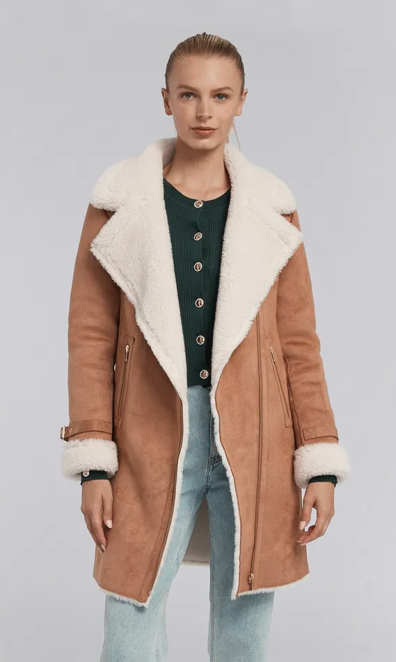 Generation Love Clothing Outerwear Carla Suede And Faux Fur Combo Coat Cognacwhite 8211 Women Generation Love Clothing Outerwear Carla Suede And Faux Fur Combo Coat Cognacwhite 8211 Women