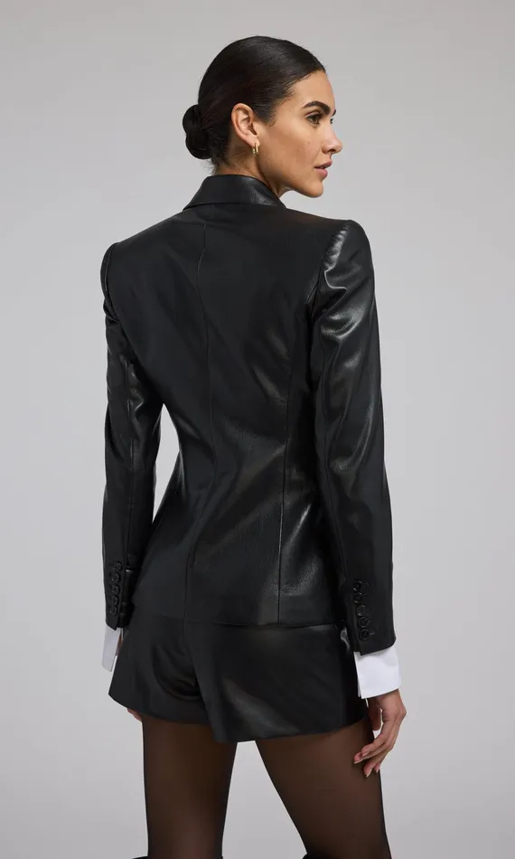 Generation Love Clothing Outerwear Zella Vegan Leather Blazer Black 8211 Women