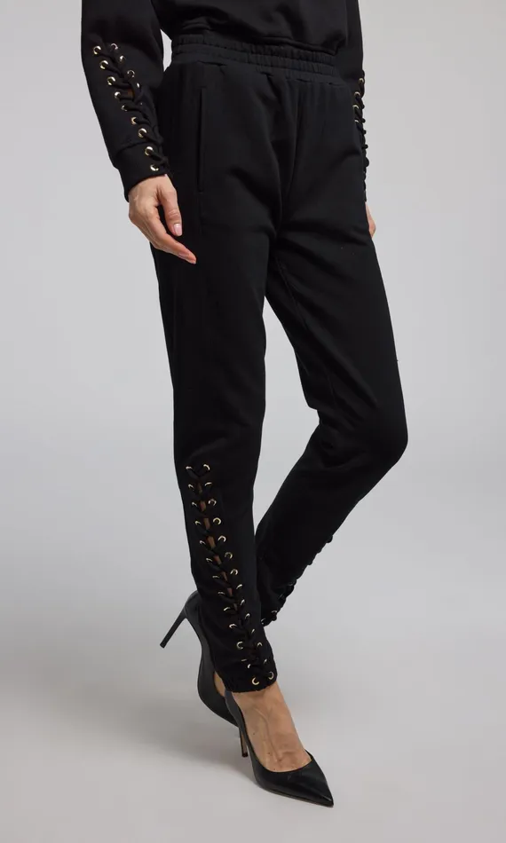 Generation Love Clothing Pants Caprice LaceUp Sweatpants Black 8211 Women