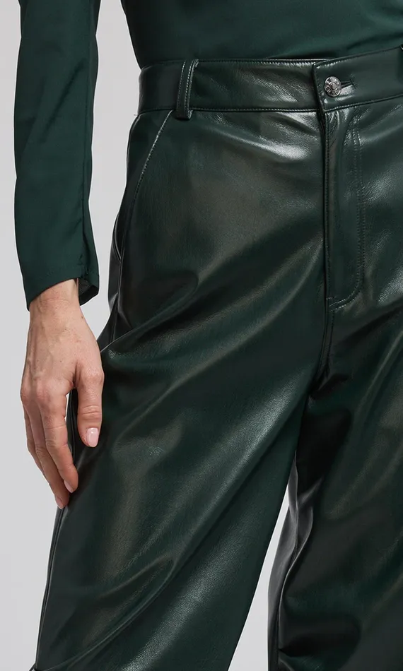 Generation Love Clothing Pants Harden Vegan Leather Jogger Forest 8211 Women