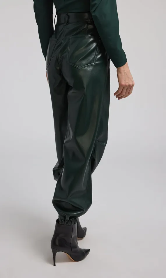 Generation Love Clothing Pants Harden Vegan Leather Jogger Forest 8211 Women