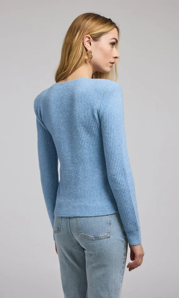 Generation Love Clothing Sweaters and Sweatshirts Ellison Rib Cardigan Blue 8211 Women