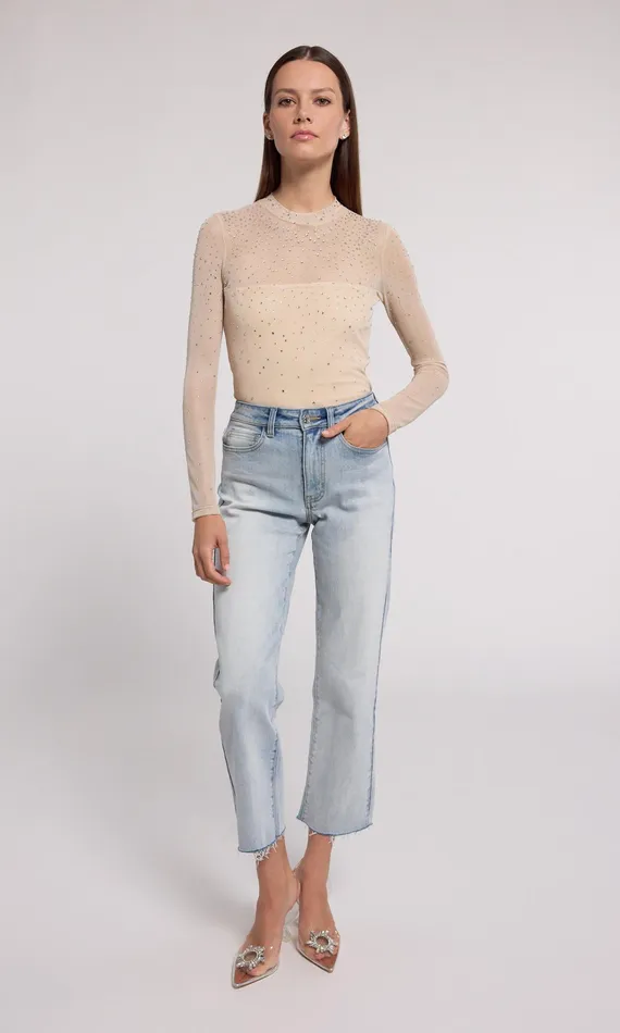 Generation Love Clothing Tops Brody Crystal Bodysuit Bareclear 8211 Women