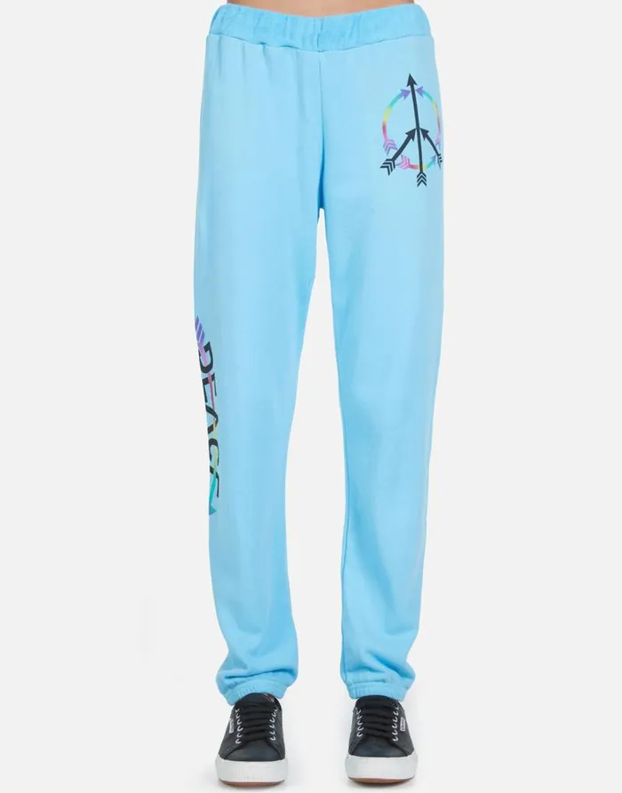 Gia Peace Arrow Cascade Blue Women Lauren Moshi Long Sweatpants