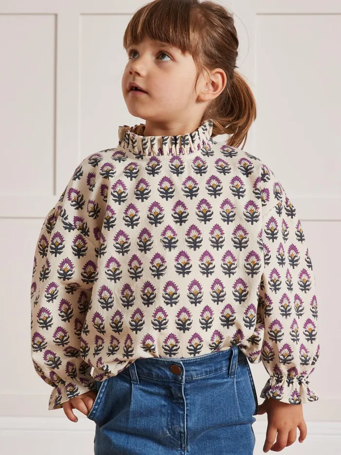 Girls Clothing Cyrillus Tilda Floral Blouse 8211 Apaches Collection Imp Woodblock