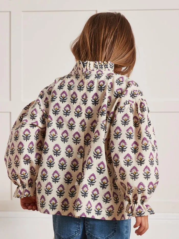 Girls Clothing Cyrillus Tilda Floral Blouse 8211 Apaches Collection Imp Woodblock
