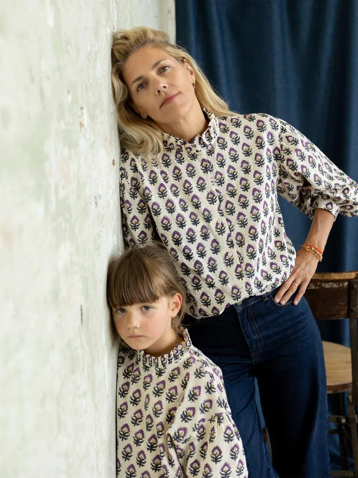 Girls Clothing Cyrillus Tilda Floral Blouse 8211 Apaches Collection Imp Woodblock