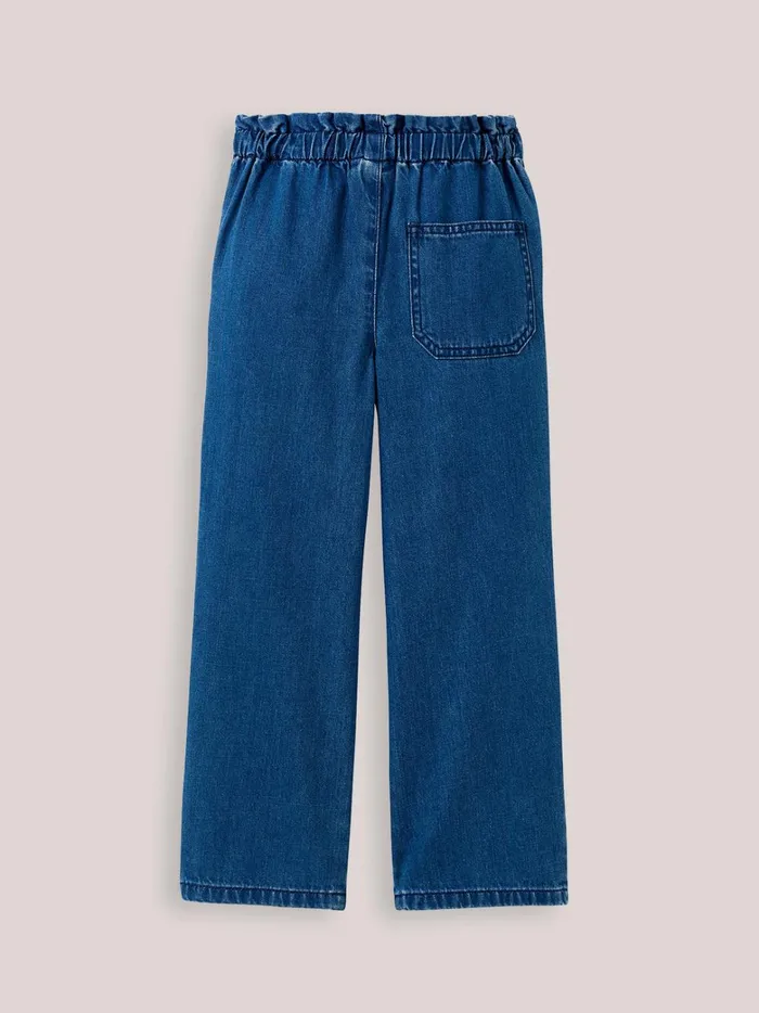 Girls Clothing Cyrillus WideLeg Lightweight Denim Trousers Denim Stone