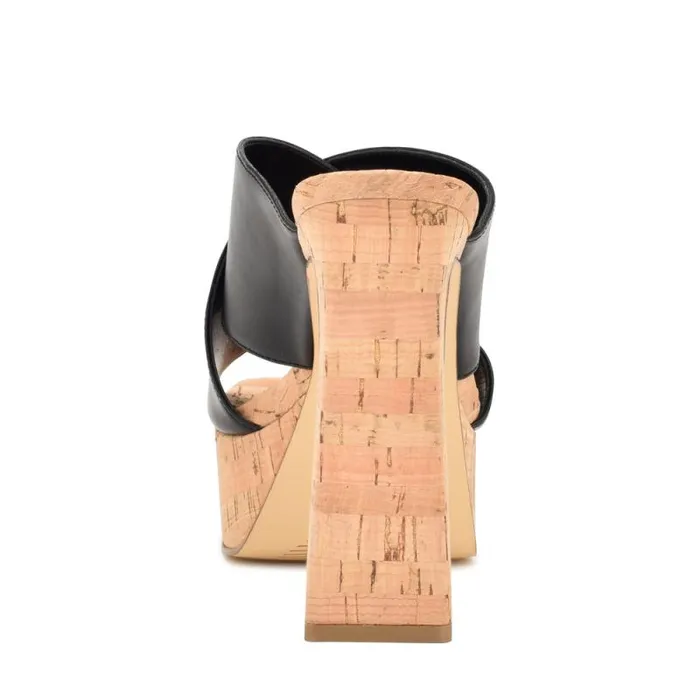 Girlz Platform Sandals Black Natural Women Nine West Heels Girlz Platform Sandals Black Natural Women Nine West Heels