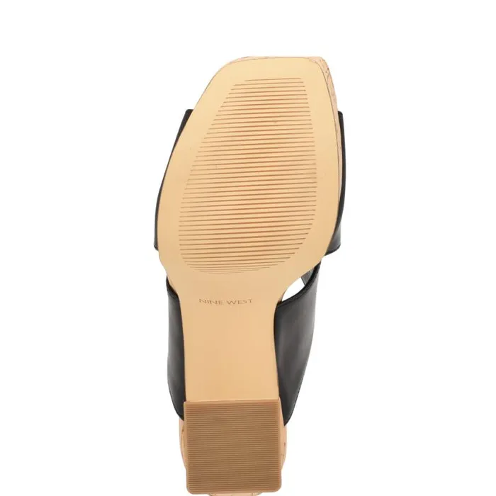 Girlz Platform Sandals Black Natural Women Nine West Heels Girlz Platform Sandals Black Natural Women Nine West Heels