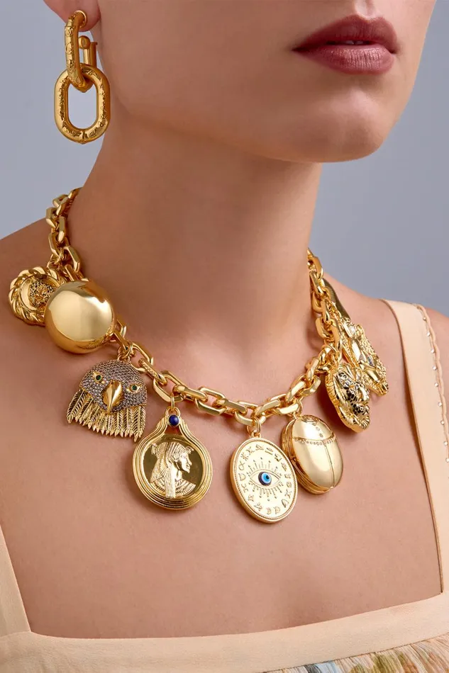GLOBAL NOMAD CHARM NECKLACE GOLD Gold WomensMens Camilla Jewellery