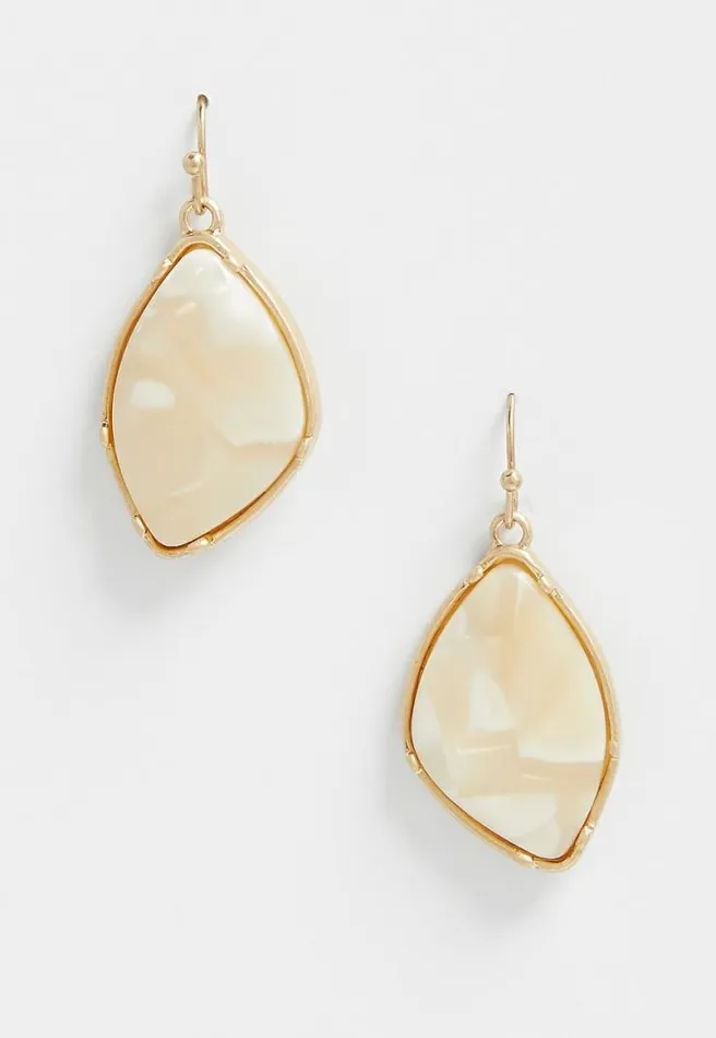 Gold Natural Stone Drop Earrings Women Maurices Jewelry