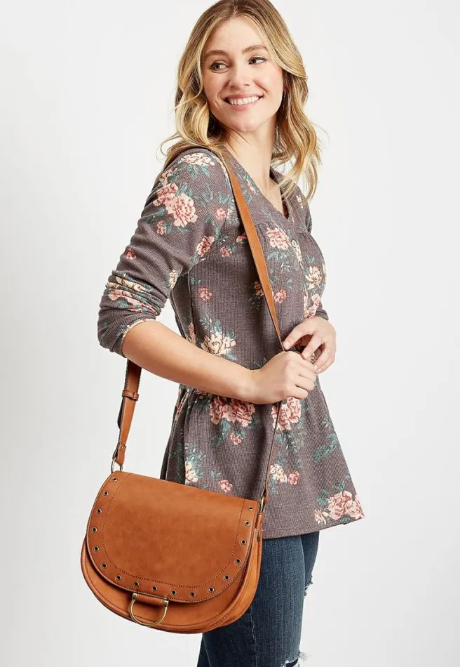 Grommet Crossbody Saddle Bag Women Maurices Bags