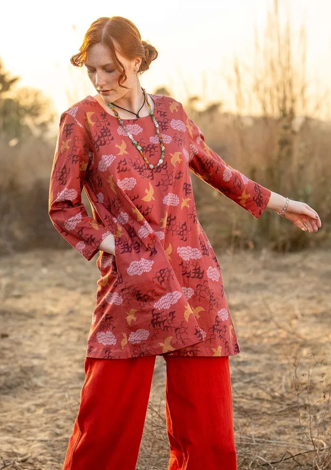 Gudrun Sjdn Flyttfgel Jersey Tunic In Organic Cotton Women Tunics