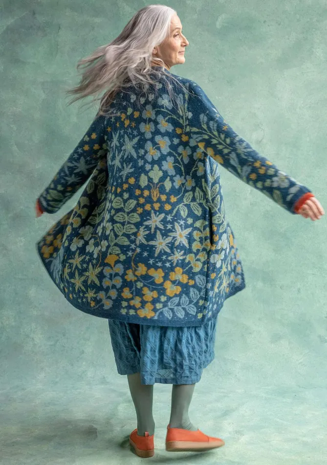 Gudrun Sjdn Saga Cardigan Coat In Recycled Wool Women Cardigans