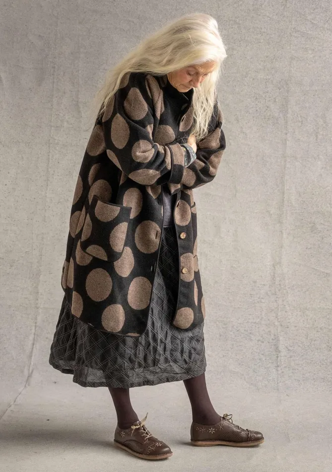 Gudrun Sjdn Stone Woven Coat In A Wool Blend Women Coats and Jackets