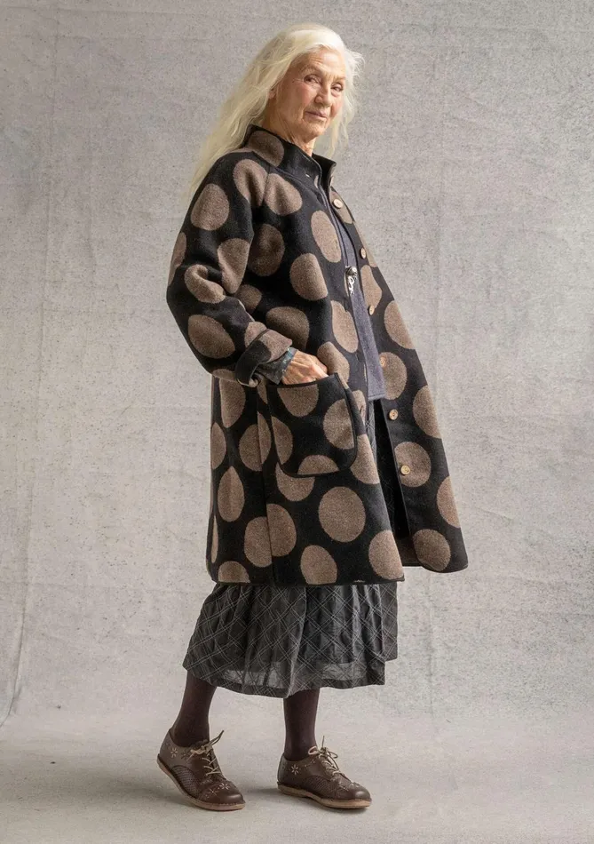 Gudrun Sjdn Stone Woven Coat In A Wool Blend Women Coats and Jackets