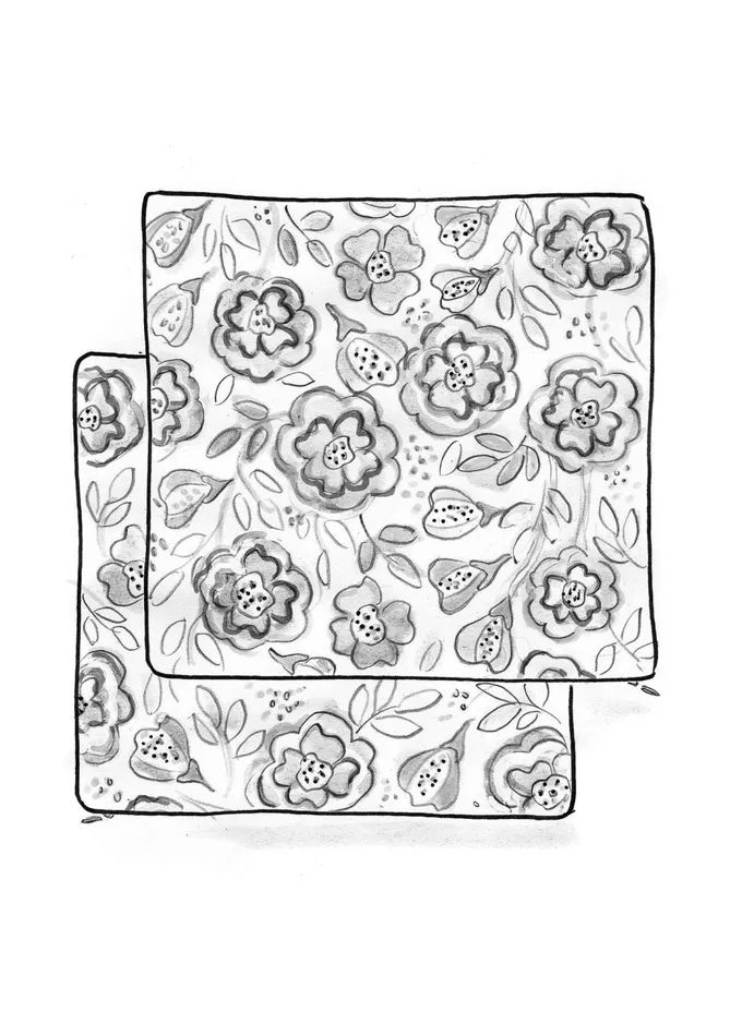Gudrun Sjdn Wild Rose Printed Cushion Cover In Linen Women Pillows and Pillow Cases