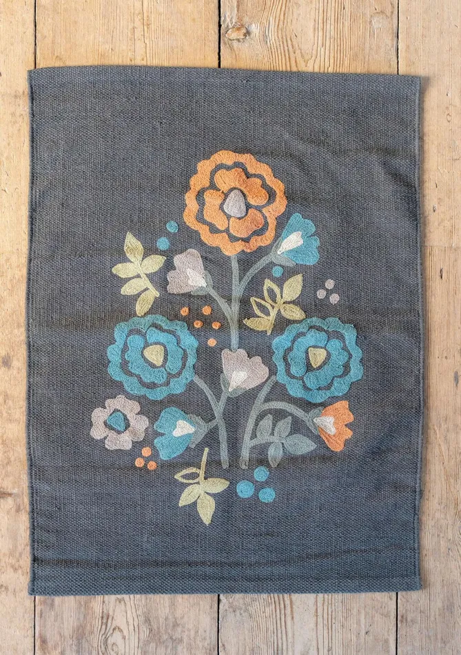 Gudrun Sjdn Wild Rose Rug In Organic Cotton Women Carpets