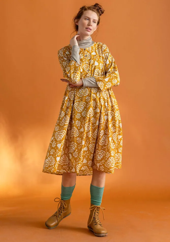 Gudrun Sjdn Woven Hedda Dress In Organic Cotton Women Dresses