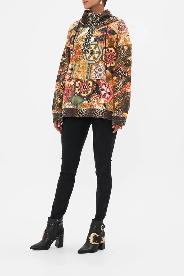 HALF ZIP HOODIE WITH POCKET FLAP STITCHED IN TIME Stitched In Time Womens Camilla Knitwear