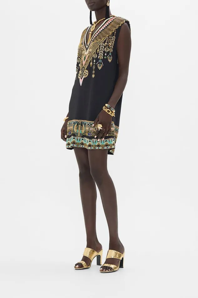 HAND EMBELLISHED SHIFT DRESS THEY CALLED HER NEFERTARI They Called Her Nefertari Womens Camilla Dresses