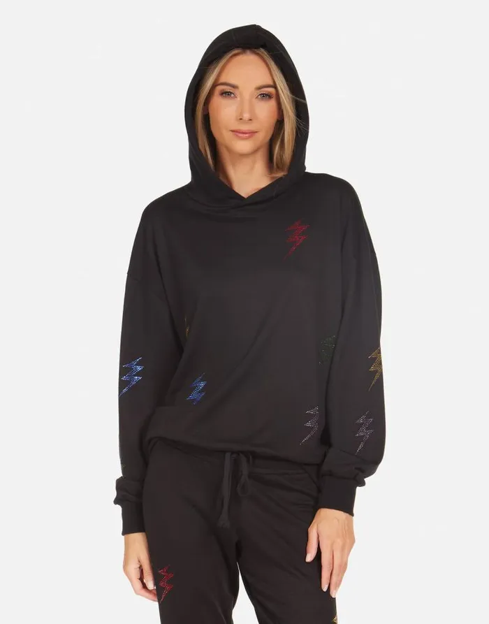 Harmony Crystal Lightning Peace Black Women Lauren Moshi Hoodies
