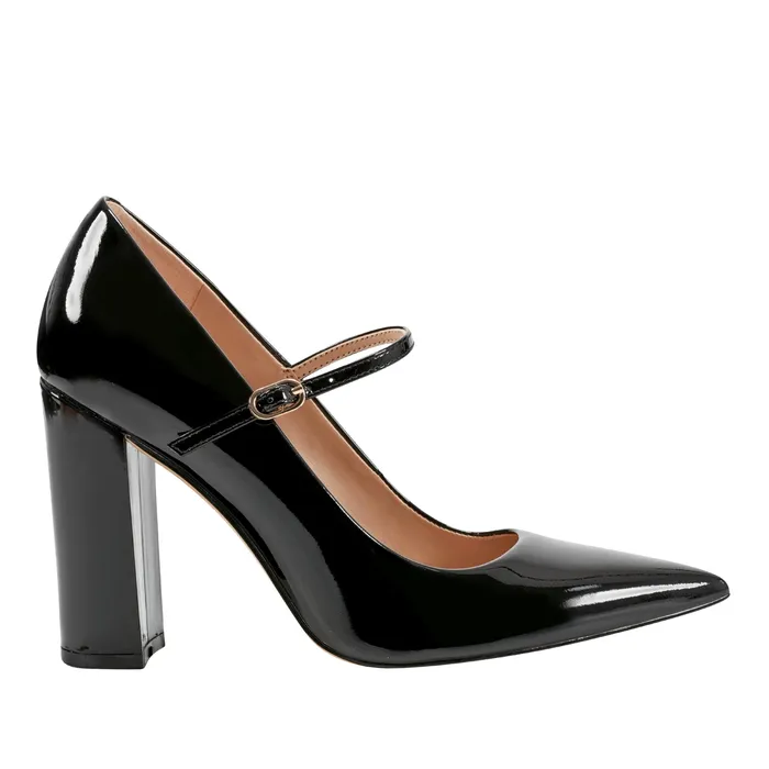 Heels and Pumps Women Marc Fisher Artie Mary Jane Pump Black Patent Leather