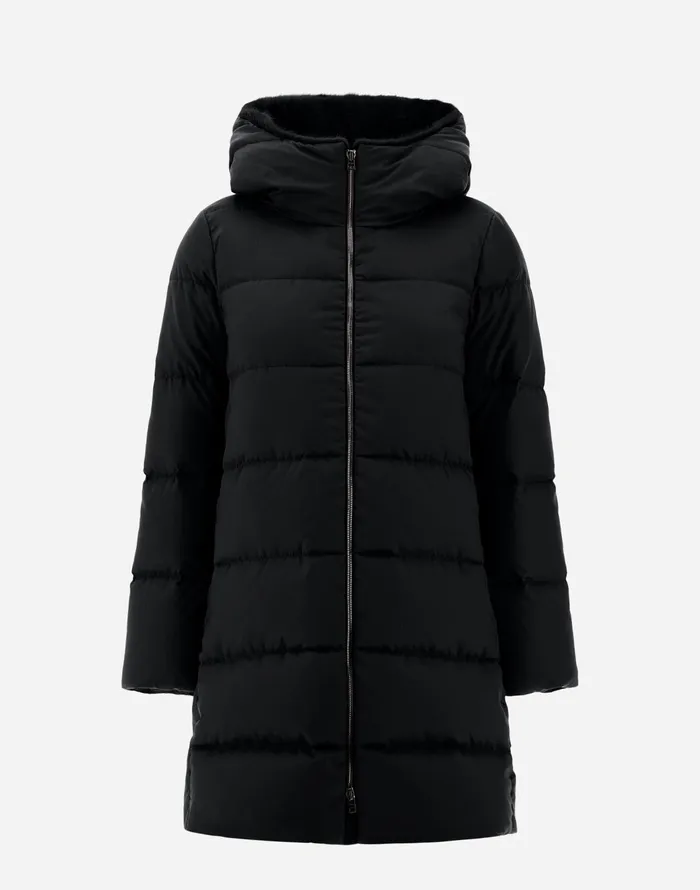 Herno ASHAPE JACKET IN ARENDELLE AND NEW LADY FAUX FUR Black Women AShape