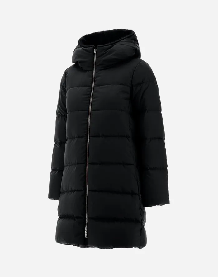Herno ASHAPE JACKET IN ARENDELLE AND NEW LADY FAUX FUR Black Women AShape