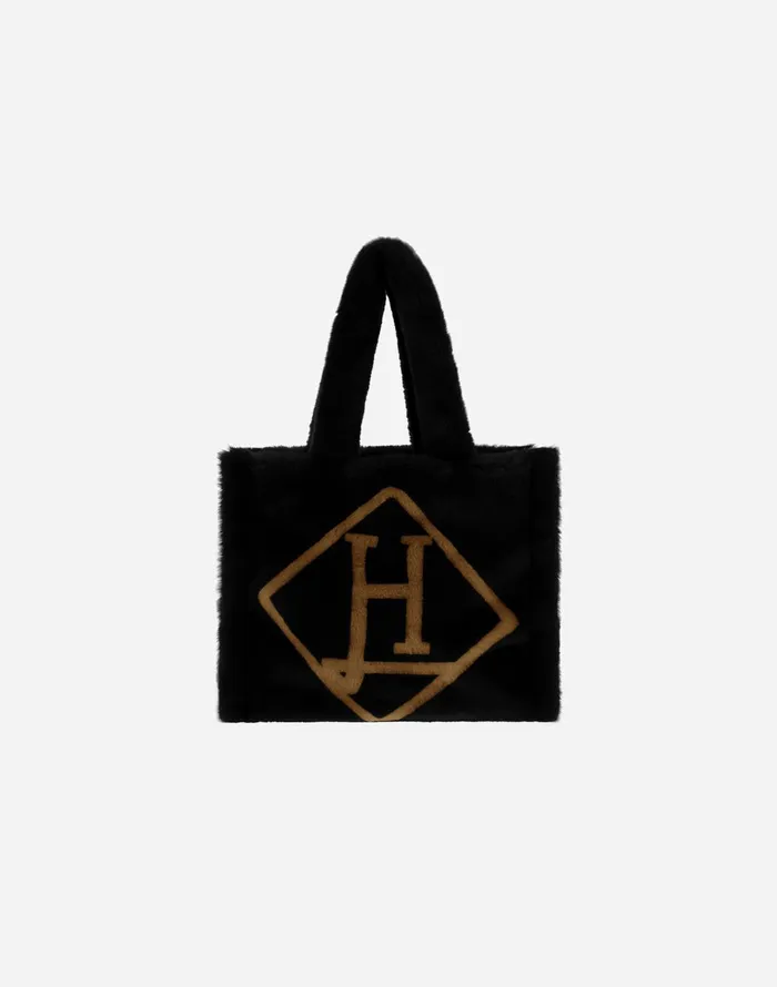 Herno BAG IN SOFT FAUX FUR Black Women Bags