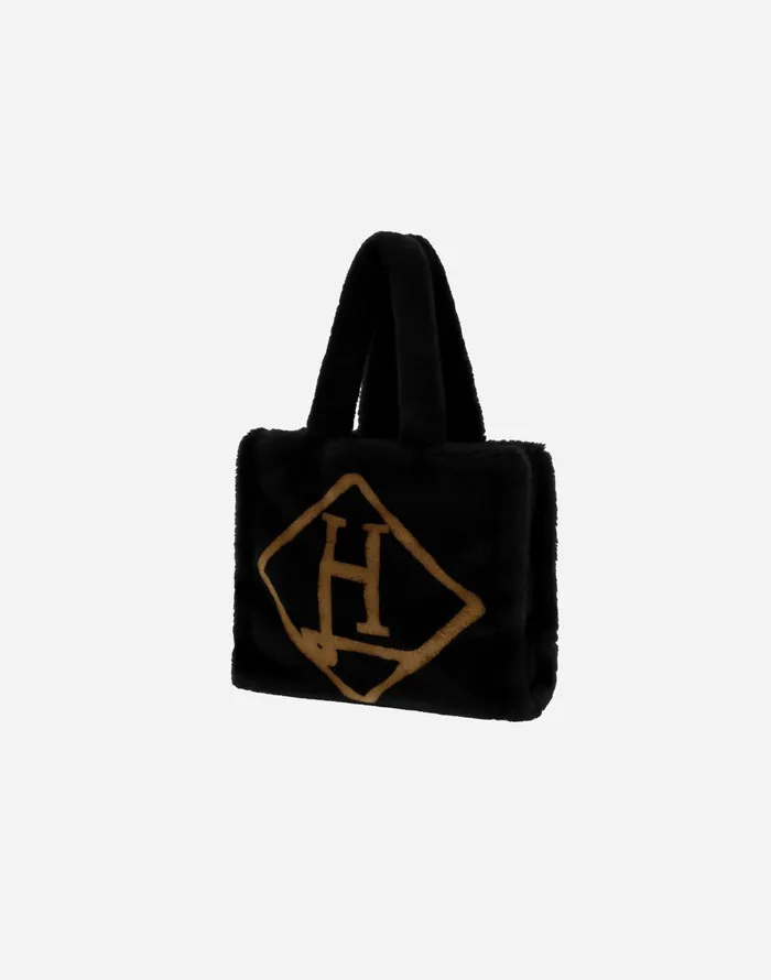 Herno BAG IN SOFT FAUX FUR Black Women Bags